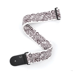 98 P20W1418 D'Addario Woven Guitar Strap - Paisley White