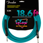 Fender Professional Glow in the Dark Cable, Blue, 18.6'