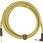 Fender Deluxe Instrument Cable, Straight/Angle, 10', Tweed