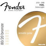 Fender 70XL 80/20 Bronze Acoustic Strings, Ball End.