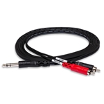 Hosa 2m 1/4" TRS to Dual RCA Insert Cable