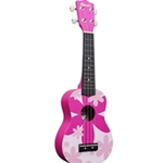 Amahi DDUK4 Pink Flower Ukulele w/bag