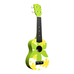 Amahi DDUK6 Green Flower Ukulele w/bag