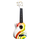 Amahi DDUK7 Soprano Ukulele w/bag w/Swirl Design