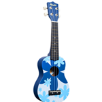 Amahi DDUK8 Soprano Ukulele w/bag w/Blue Flower Design