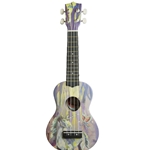 Amahi DDUK10 Wavy Rainbow Soprano Ukulele w/bag Wavy Rainbow