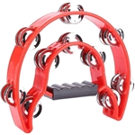 5D2 Halfmoon Tambourine - Red