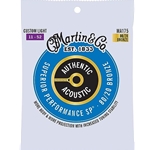 Martin Authentic Acoustic Guitar Strings, Superior Performance Custom Light 11-52, 80/20 Bronze