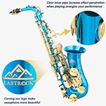 EASTROCK Alto Saxophone Gold E Flat Sax Full Kit for Students