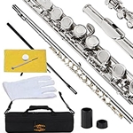 Glory Closed Hole C Flute With Case - Nickel