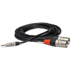 Hosa REAN 3.5mm to dual XLR3M 10' cable