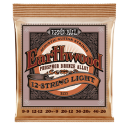 Ernie Ball 2153 E Ball Earthwood 12-str Light Phosphor Bronze Acoustic Guitar Strings