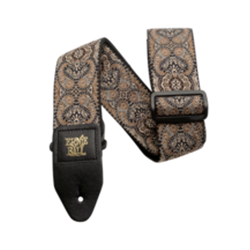 Ernie Ball Gold & Black Paisley Jacquard Strap