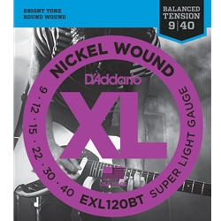 D'Addario EXL120BT Nickel Wound Elec strings - Balanced Tension