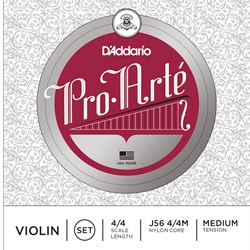 D'Addario J56 ProArte Violin string set Med Nylon Core