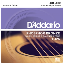 D'Addario EJ26 Phos Bronze Cust Lite Strings