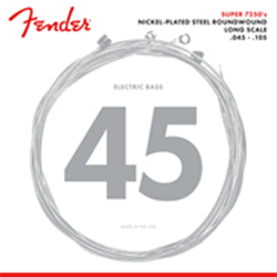 Fender 7250 Bass Strings, Nickel Plated Steel, Long Scale, 7250M .045-.105