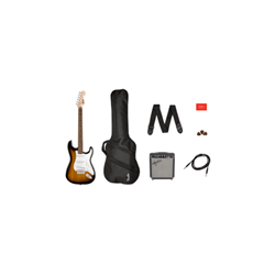 Fender Stratocaster Pack, Laurel Fingerboard, Brown Sunburst, Gig Bag,