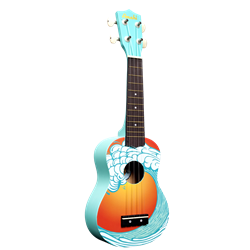 Amahi DDUK9 Ocean Ukulele, Soprano w/bag