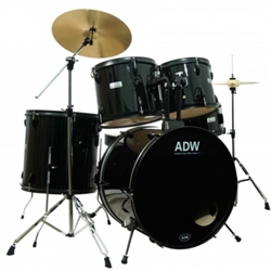 ADW Nebula NEBULA5MDSPKL 5pc Drum Set w/cymbals & throne