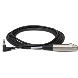 Hosa 5' XLR3F to Right-angle 3.5 mm TRS Cable