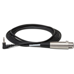 Hosa Mic Cable 10' XLR3F to Right-angle 3.5 mm TRS