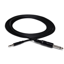 Hosa 10' Mono Interconnect, 1/4 TS to 3.5mmTRS Cable