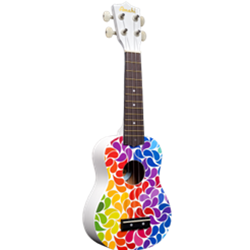 Amahi DDUK3 Rainbow Flower Ukulele w/bag