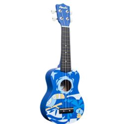 Amahi DDUK2 Soprano Ukulele w/bag - Blue Bird Design