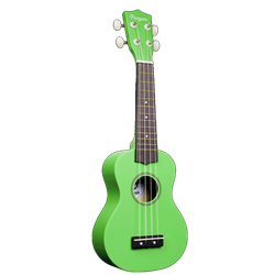 Penguin PGUKGR Green Soprano Ukulele w/bag