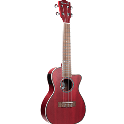 Amahi UK-205TEQ Red, Tenor Mahogany Concert Ukulele w.bag