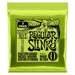 Ernie Ball 3 Pack Regular Slinky Electric String Set