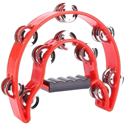 5D2 Halfmoon Tambourine - Red