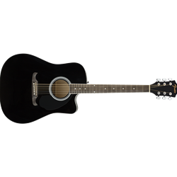 FENDER  FA-125CE Dreadnought Guitar, Walnut Fingerboard, Black