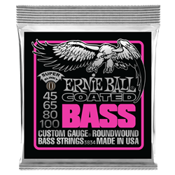 Ernie Ball 3834 Super Slinky Coated Electric Bass Guitar Set
