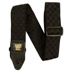 Ernie Ball Black Checkers Jacquard Guitar Strap