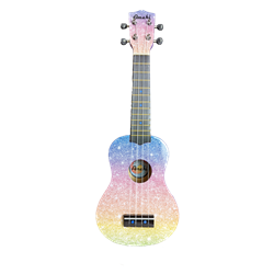 Amahi Rainbow Glitter Soprano Ukulele w/bag