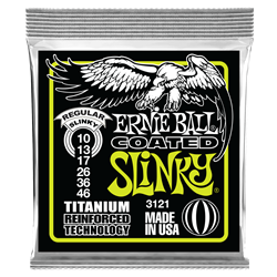 Ernie Ball Regular Slinky Coated Titanium RPS Electric Guitar Strings 10-46 Gauge