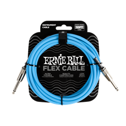 Ernie Ball 10' Flex Instrument Cable Straight/Straight  - Blue