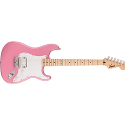 Fender Squier Sonic Stratocaster Electric Guitar, Maple Fingerboard, White Pickguard, Flash Pink